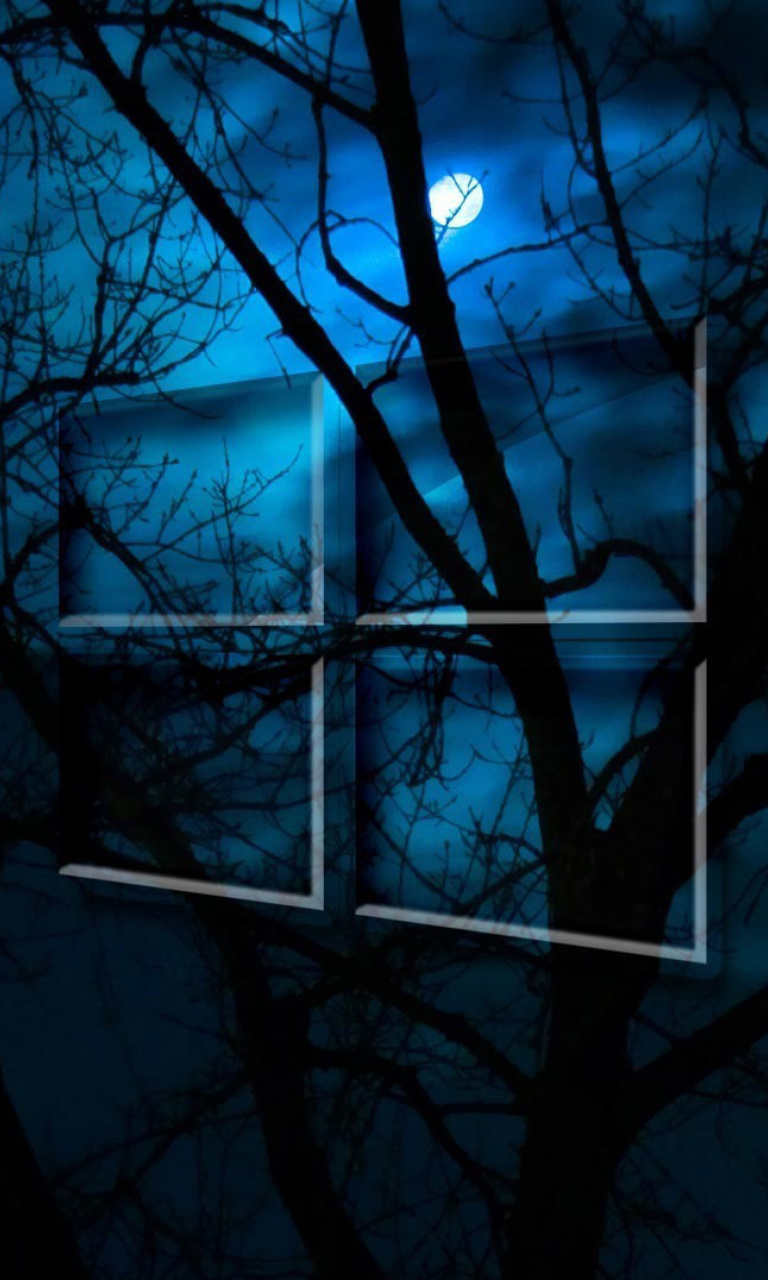 Windows 10 HD Moon Night Wallpaper for Nokia Lumia 925